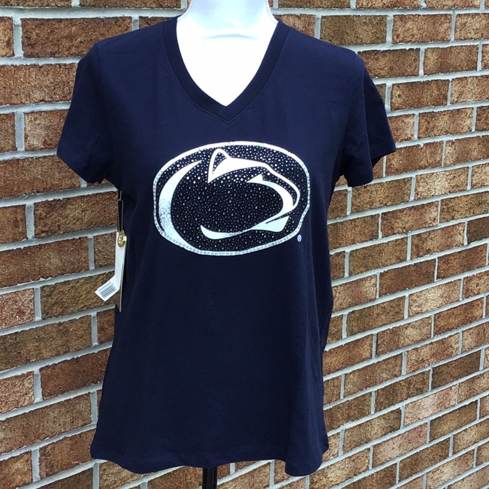 New Penn State Ladies V-Neck Tee Size Medium